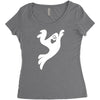 fun ghost Women's Triblend Scoop T-shirt