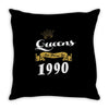 queens are born in 1990 Throw Pillow