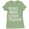 real men love pugs Ladies Fitted T-Shirt