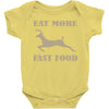 eat more fast food Baby Bodysuit