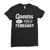 Queens are Born in February Ladies Fitted T-Shirt
