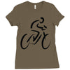 bike rider biker cyclist Ladies Fitted T-Shirt