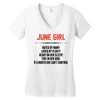 June Girl Hated By Many Women's V-Neck T-Shirt