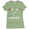 santa capricorn christmas ugly t shirts Ladies Fitted T-Shirt