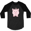 cute surprised pig pig 3/4 Sleeve Shirt