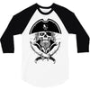 skull with beard 3/4 Sleeve Shirt