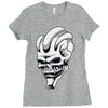 alien skull Ladies Fitted T-Shirt