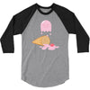 ice cream ghost 3/4 Sleeve Shirt