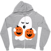 pumpkin with boo Zipper Hoodie