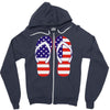 paire de tongues am&eacute;ricaine Zipper Hoodie