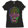 skull neon Ladies Fitted T-Shirt