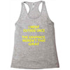i went outside once Racerback Tank