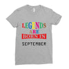 legends are born september Ladies Fitted T-Shirt