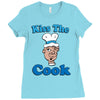 kiss the cook Ladies Fitted T-Shirt