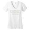 profanity spoken here Women's V-Neck T-Shirt