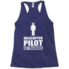 helicopter pilot in training Racerback Tank