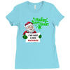 heapy new year funny santa claus christmas Ladies Fitted T-Shirt