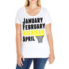 January February Michigan April - March Madness Basketball Ladies Curvy T-Shirt