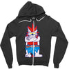 wild aztec monster Zipper Hoodie