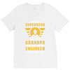 I'm Not a Superhero but I'm a Grandpa Who is Also an Engineer V-Neck Tee