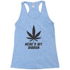 Support Melanoma Cancer Awareness With A Black Cannabis Leaf Racerback Tank
