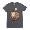 french toast kiss Ladies Fitted T-Shirt