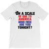 on a scale of one to america how free are you tonight T-Shirt