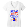 grover hello Women's V-Neck T-Shirt