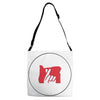 please red Adjustable Strap Totes