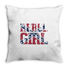 rebel girl Throw Pillow