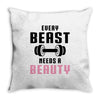 Every Beast Needs a Beauty Throw Pillow