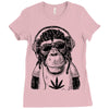 monkey hipster Ladies Fitted T-Shirt