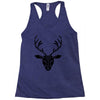 poly deer black Racerback Tank