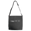i say love you Adjustable Strap Totes