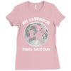 halloween my labrador rides shotgun Ladies Fitted T-Shirt