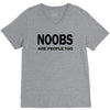 noobs are people too t shirt x large funny nerdy geek cod halo cool ga V-Neck Tee
