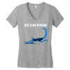 Drake Scorpion Blue Women's V-Neck T-Shirt