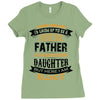 Super Cool Father Of A Freaking Awesome Daughter Ladies Fitted T-Shirt