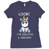 look i've created a unicorn Ladies Fitted T-Shirt