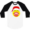 santa laughing smiley 3/4 Sleeve Shirt