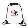 pink spread the hope Drawstring Bags
