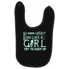 i ski like a girl Baby Bibs