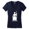 i just did my first desk pop Women's V-Neck T-Shirt