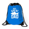 reel great dad Drawstring Bags