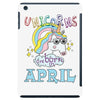 unicorns are born in april cute unicorn iPad Mini