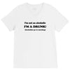 im not an alcoholic im a drunk t shirt x large funny beer pong keg par V-Neck Tee