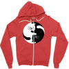 yin yang cat Zipper Hoodie
