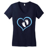 Baby Boy with Heart Any Name Customized Women's V-Neck T-Shirt