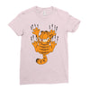 garfield scratching, ideal gift or birthday present funny Ladies Fitted T-Shirt