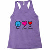 peace love wine Racerback Tank